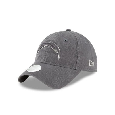 Grey Los Angeles Chargers Hat - New Era NFL Preferred Pick 9TWENTY Adjustable Caps USA6437098